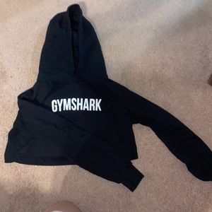 Black gymshark cropped hoodie